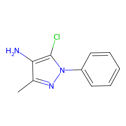 5-氯-3-甲基-1-苯基吡唑-4-胺 structure