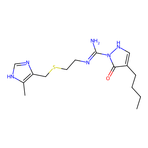 4-butyl-N'-[2-[(5-methyl-1H-imidazol-4-yl)methylsulfanyl]eth structure