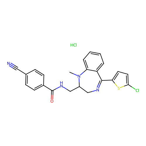 benzamide,n-((5-4-cyano-,monohydrochloride structure