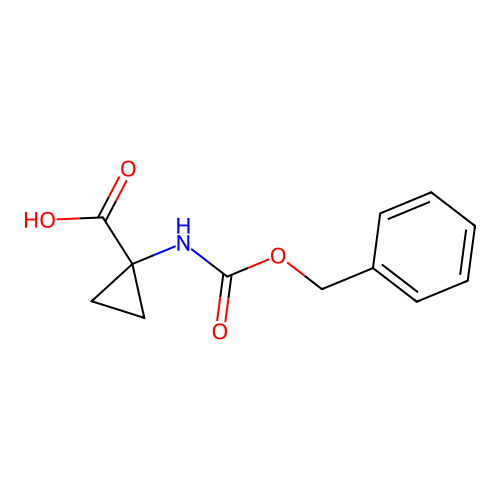1-{[(Benzyloxy)carbonyl]amino}cyclopropane-1-carboxylic acid structure