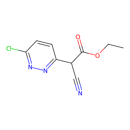 Ethyl 2-(6-chloropyridazin-3-yl)-2-cyanoacetate structure