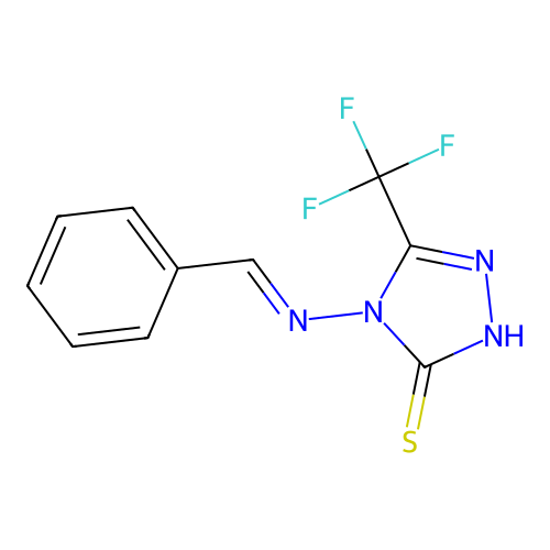 4-(benzylideneamino)-3-(trifluoromethyl)-1H-1,2,4-triazole-5-thione structure