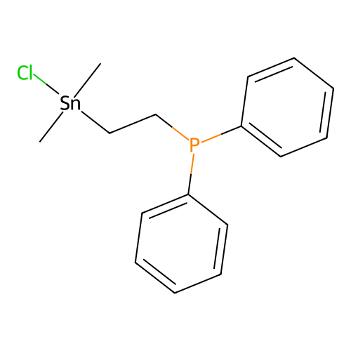 Phosphine, [2-(chlorodimethylstannyl)ethyl]diphenyl- structure