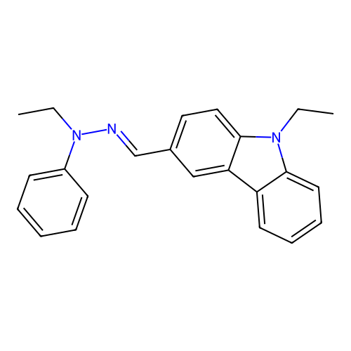 9-Ethylcarbazole-3-carboxaldehyde N-Ethyl-N-phenylhydrazone structure