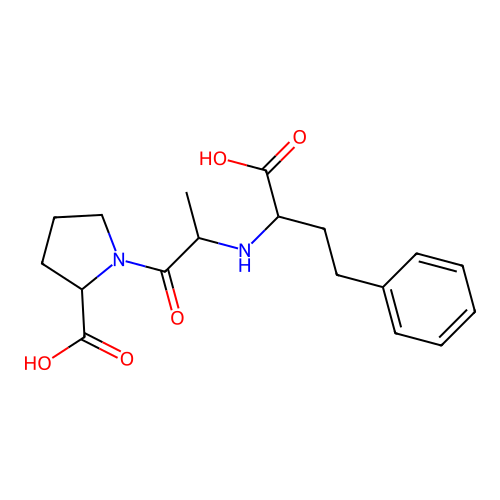 1-[2-[(1-Carboxy-3-phenyl-propyl)amino]propanoyl]pyrrolidine-2-carboxylic acid structure