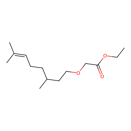 Ethyl ((3,7-dimethyl-6-octenyl)oxy)acetate structure