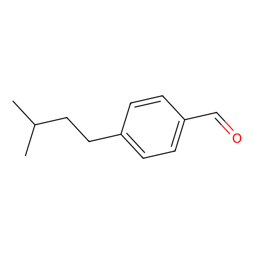 Benzaldehyde, 4-(3-methylbutyl)- structure