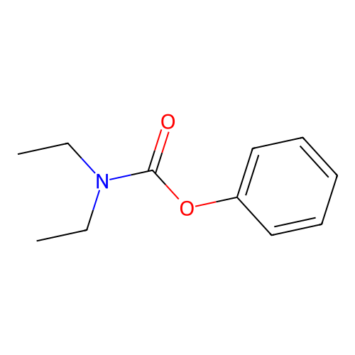 Phenyl diethylcarbamate structure