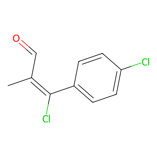 3-Chloro-3-(4-chlorophenyl)-2-methylprop-2-enal structure