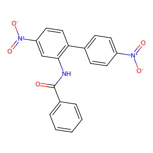N-(4,4'-dinitro[1,1'-biphenyl]-2-yl)benzamide structure