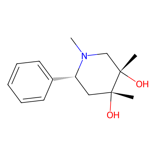 3,4-Piperidinediol, 6-phenyl-1,3,4-trimethyl-, (3-alpha,4-alpha,6-alpha)- structure