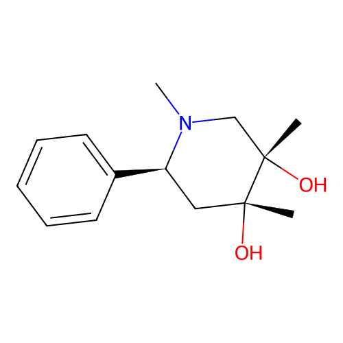 3,4-Piperidinediol, 6-phenyl-1,3,4-trimethyl-, (3-alpha,4-alpha,6-beta)- structure