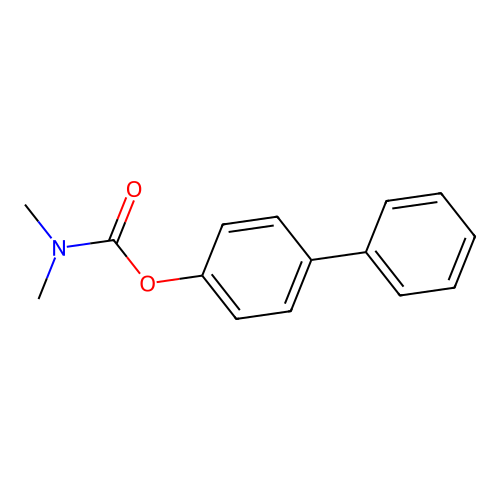 Biphenyl-4-yl dimethylcarbamate structure