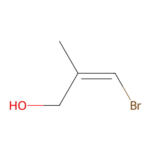 (2Z)-3-bromo-2-methylprop-2-en-1-ol structure
