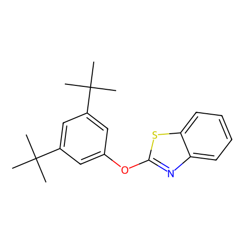 2-(3,5-Di(tert-butyl)phenoxy)benzothiazole structure
