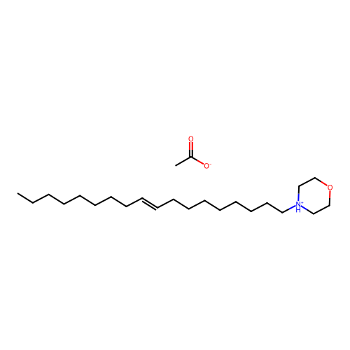 4-Octadec-9-enylmorpholin-4-ium acetate structure