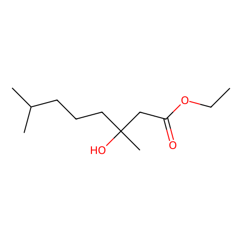 Ethyl 3-hydroxy-3,7-dimethyloctanoate structure