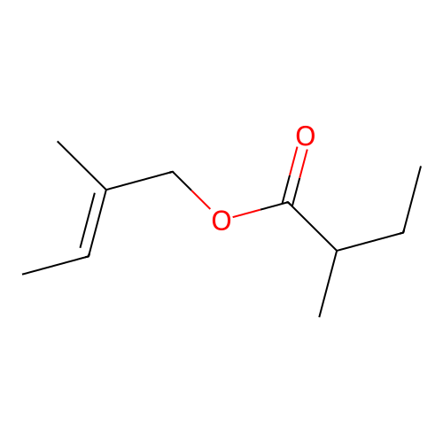 2-Methyl-2-buten-1-yl 2-methylbutanoate structure