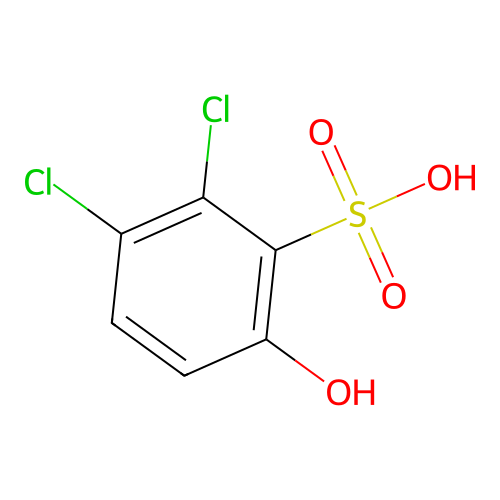 2,3-Dichloro-6-hydroxybenzenesulphonic acid structure