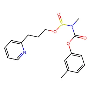 Carbamic acid, methyl((3-(2-pyridinyl)propoxy)sulfinyl)-, 3-methylphenyl ester structure