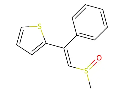 2-(2-Methylsulfinyl-1-phenylethenyl)thiophene structure