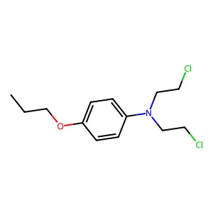 Aniline, N,N-bis(2-chloroethyl)-p-propoxy- structure