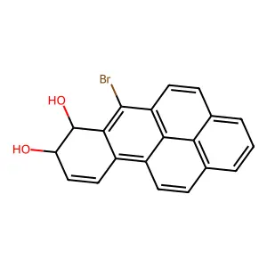 Benzo(a)pyrene-7,8-diol, 6-bromo-7,8-dihydro-, (7R-trans)- structure