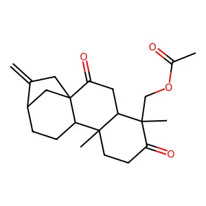 Kaur-16-ene-3,7-dione, 18-(acetyloxy)-, (4beta)- structure