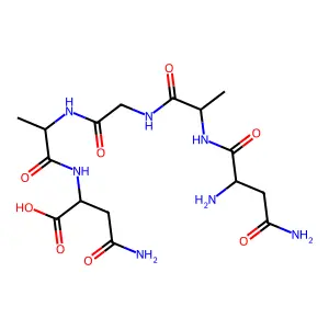 Asparaginyl-alanyl-glycyl-alanyl-asparagine structure