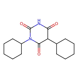 1,5-二环己基巴比妥酸 structure