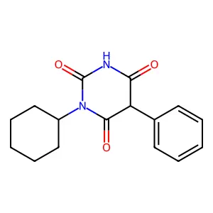 Barbituric acid, 1-cyclohexyl-5-phenyl- structure