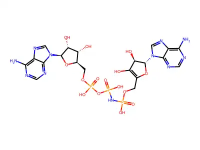 N-4-Azido 2-nitrophenyl gamma-aminobutyryl-5-adenylyl imidodiphosphate structure