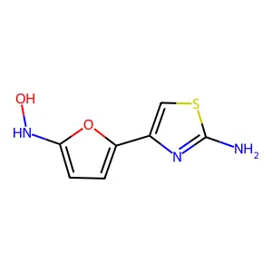 4-(5-(羟氨基)-2-呋喃基)-2-噻唑胺 structure