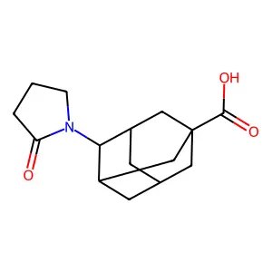 4-(2-Oxopyrrolidin-1-yl)adamantane-1-carboxylic acid structure
