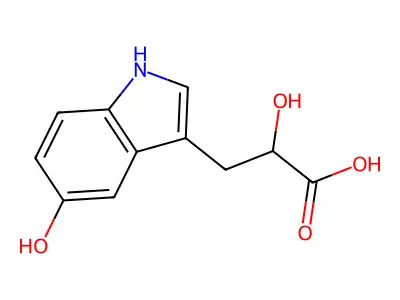 5-(Hydroxy-3-indolyl)lactic acid structure