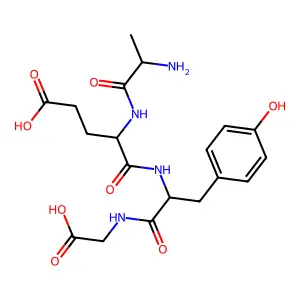 Poly(alanyl-glutamyl-tyrosyl-glycine) structure