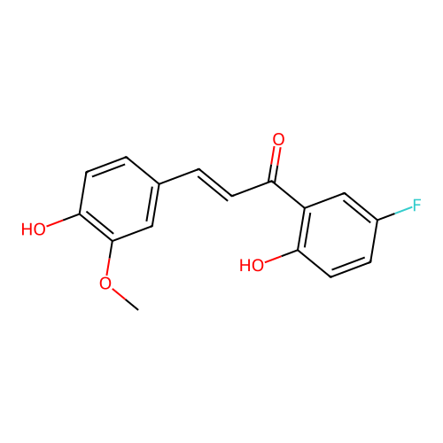 1-(5-Fluoro-2-hydroxyphenyl)-3-(4-hydroxy-3-methoxyphenyl)prop-2-en-1-one structure
