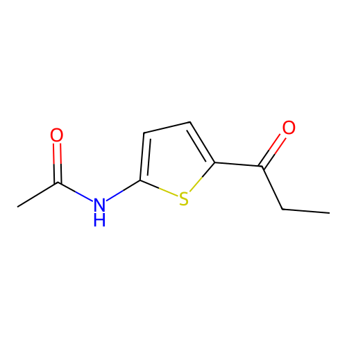 Acetamide, N-[5-(1-oxopropyl)-2-thienyl]- structure