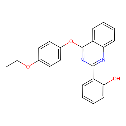 2-[4-(4-Ethoxyphenoxy)quinazolin-1-ium-2-yl]phenolate structure