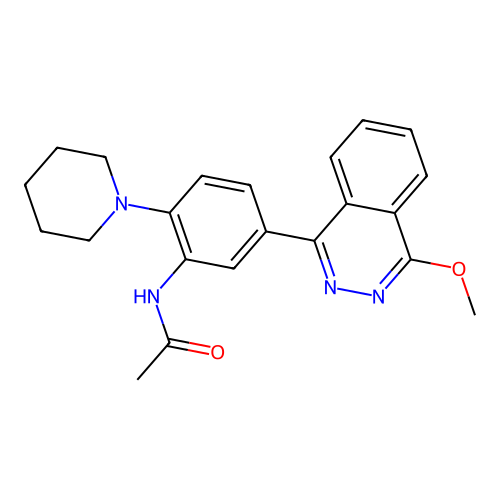 N-[5-(4-Methoxy-phthalazin-1-yl)-2-piperidin-1-yl-phenyl]-acetamide structure