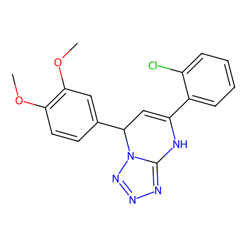 5-(2-Chlorophenyl)-7-(3,4-dimethoxyphenyl)-4,7-dihydrotetrazolo[1,5-a]pyrimidine structure