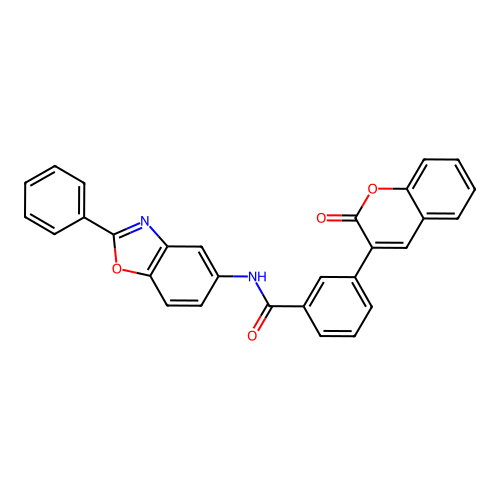 3-(2-oxo-2H-chromen-3-yl)-N-(2-phenyl-1,3-benzoxazol-5-yl)benzamide structure