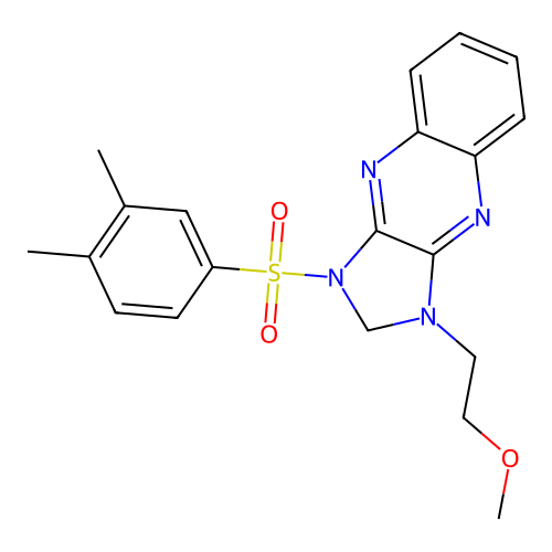 1-((3,4-dimethylphenyl)sulfonyl)-3-(2-methoxyethyl)-2,3-dihydro-1H-imidazo[4,5-b]quinoxaline structure