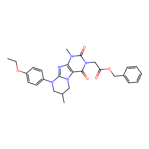 benzyl 2-[9-(4-ethoxyphenyl)-1,7-dimethyl-2,4-dioxo-7,8-dihydro-6H-purino[7,8-a]pyrimidin-3-yl]acetate structure