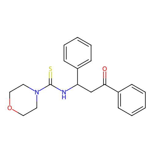 N-(3-oxo-1,3-diphenylpropyl)morpholine-4-carbothioamide structure
