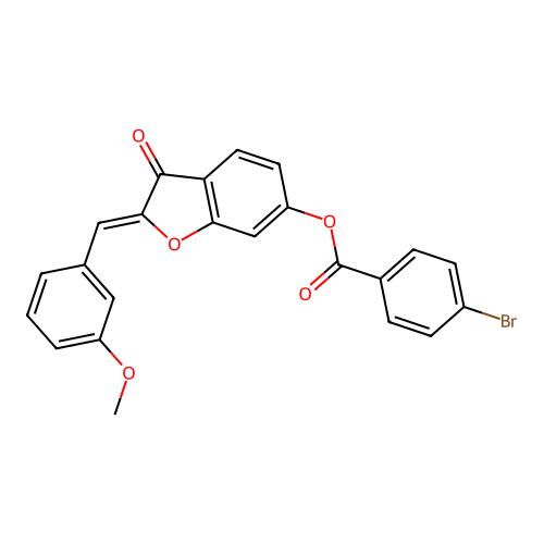 2-[(3-Methoxyphenyl)methylene]-3-oxobenzo[3,4-b]furan-6-yl 4-bromobenzoate structure