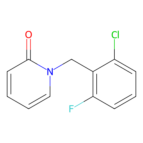 1-(2-chloro-6-fluorobenzyl)pyridin-2(1H)-one structure