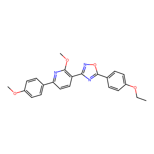 3-[5-(4-ethoxyphenyl)-1,2,4-oxadiazol-3-yl]-2-methoxy-6-(4-methoxyphenyl)pyridine structure