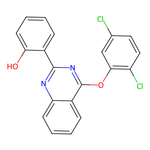 2-[4-(2,5-Dichlorophenoxy)-2-quinazolinyl]phenol structure