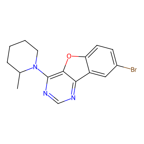 8-Bromo-4-(2-methylpiperidin-1-yl)[1]benzofuro[3,2-d]pyrimidine structure